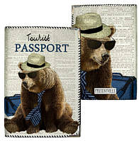 Обкладинка на паспорт Tourist bear (PD_MEN_CH043)