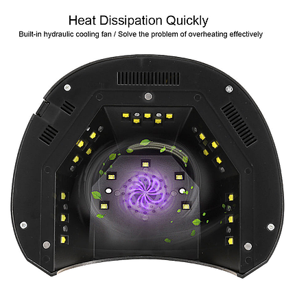 УФ лампа UV+LED SUN10X Lilly Beaute на 48 Вт для сушіння гель-лаку, гелю (black), фото 3