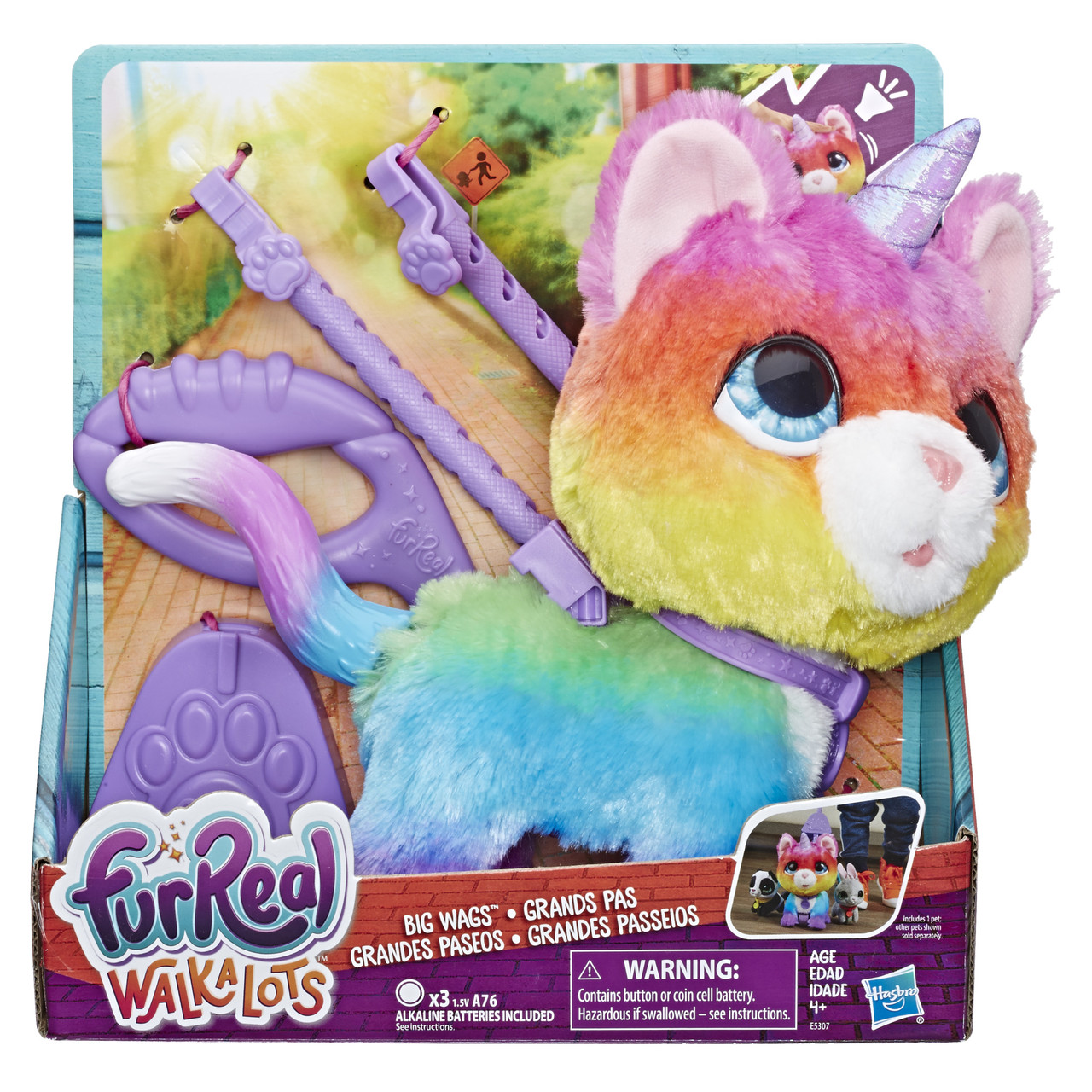Інтерактивна іграшка FurReal Walkalots Big Wags Unicorn Cat Велике Кошеня єдиноріг E5307