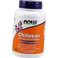 Хитозан NOW Chitosan 500 mg plus Chromium 120 капс Жиросжигатель для похудения таблетки