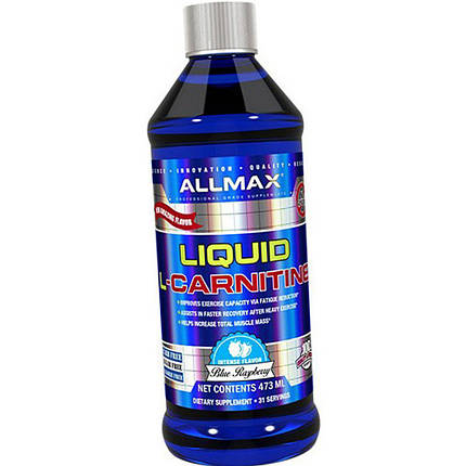 Л-карнітин рідкий All Max Liquid L-Carnitine 473 мл Кращий жіроспалювач для жінок і чоловіків, фото 2