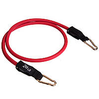 Еспандер трубчастий для фітнесу з карабіном DOUBLE CUBE DT-1002C-20LB