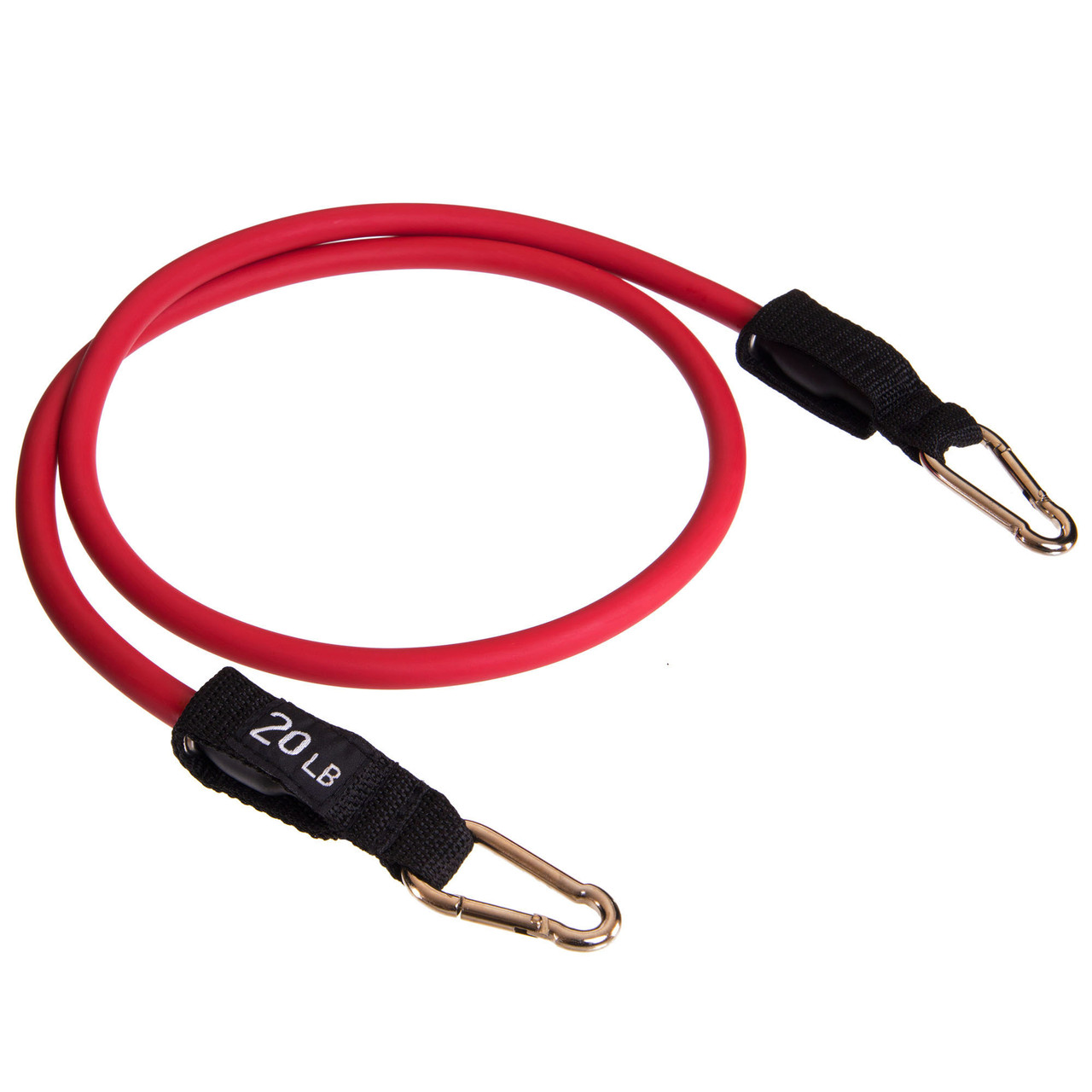 Еспандер трубчастий для фітнесу з карабіном DOUBLE CUBE DT-1002C-20LB, фото 1