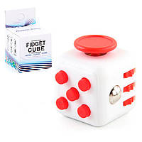 Кубик антистрес Fidget Cube (білий з червоним)