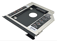 Оптибей HDD Caddy 9.5 mm SATA 3.0 2.5" Dell Latitude E6320 E6420 E6520 E6330 E6430 E6530 DVD Optibay алюміній