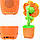 Інтерактивна іграшка танцююча Квітка, блютуз колонка з FM радіо Dancing Flower (помаранчева), фото 4
