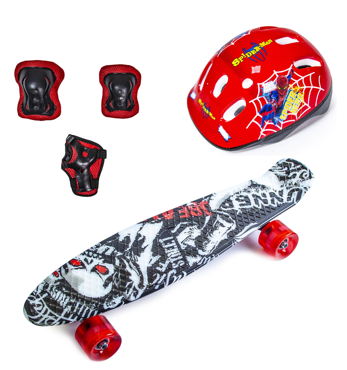 Скейтборд Penny Board. Street.+захист+шолом. Світяться колеса.