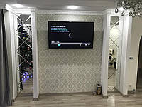 Дзеркальне панно 500*2250 мм срібло фацет 10 мм квадрат 353*353 мм