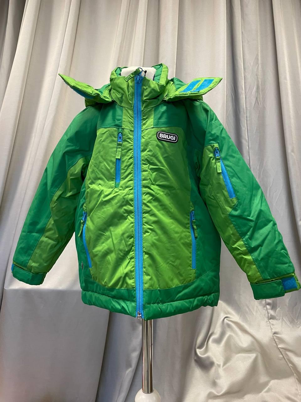 Лижна зимова куртка для хлопчика BRUGI Італія YK4R Зелений 110 см  ⁇  Верхній одяг для хлопчиків