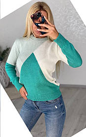 Купити ошатний жіночий светр, жіночий джемпер, розмір 42-46 Зелений