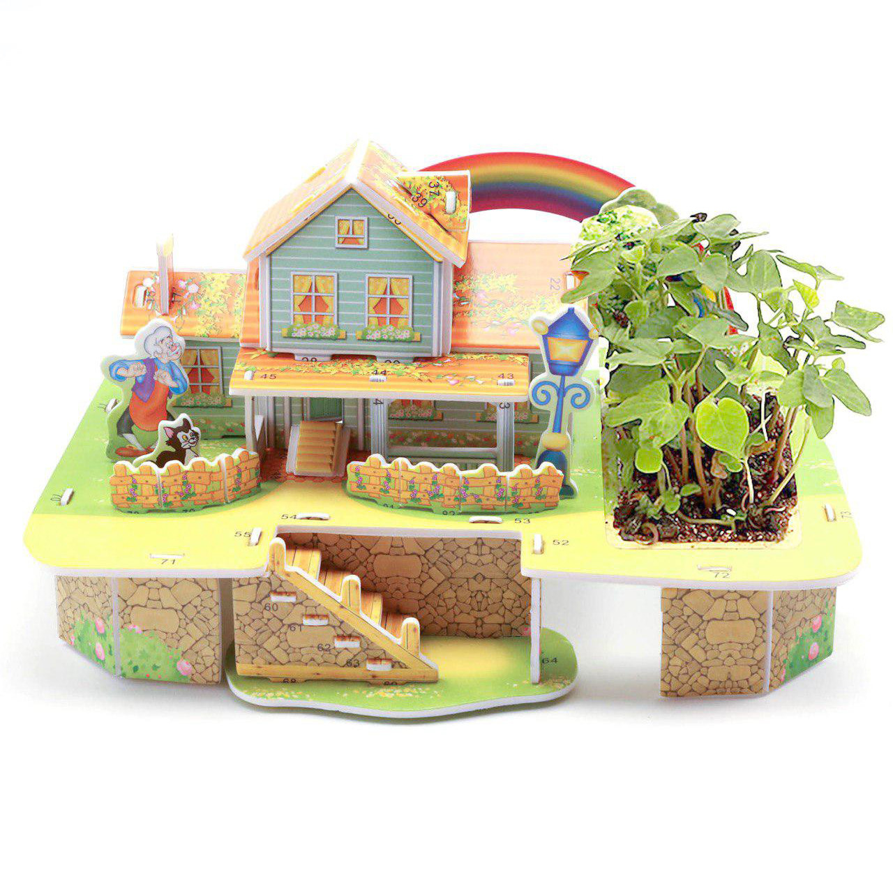 3D Конструктор з живою рослиною Mini Zilipoo Rainbow House оригінальний подарунок