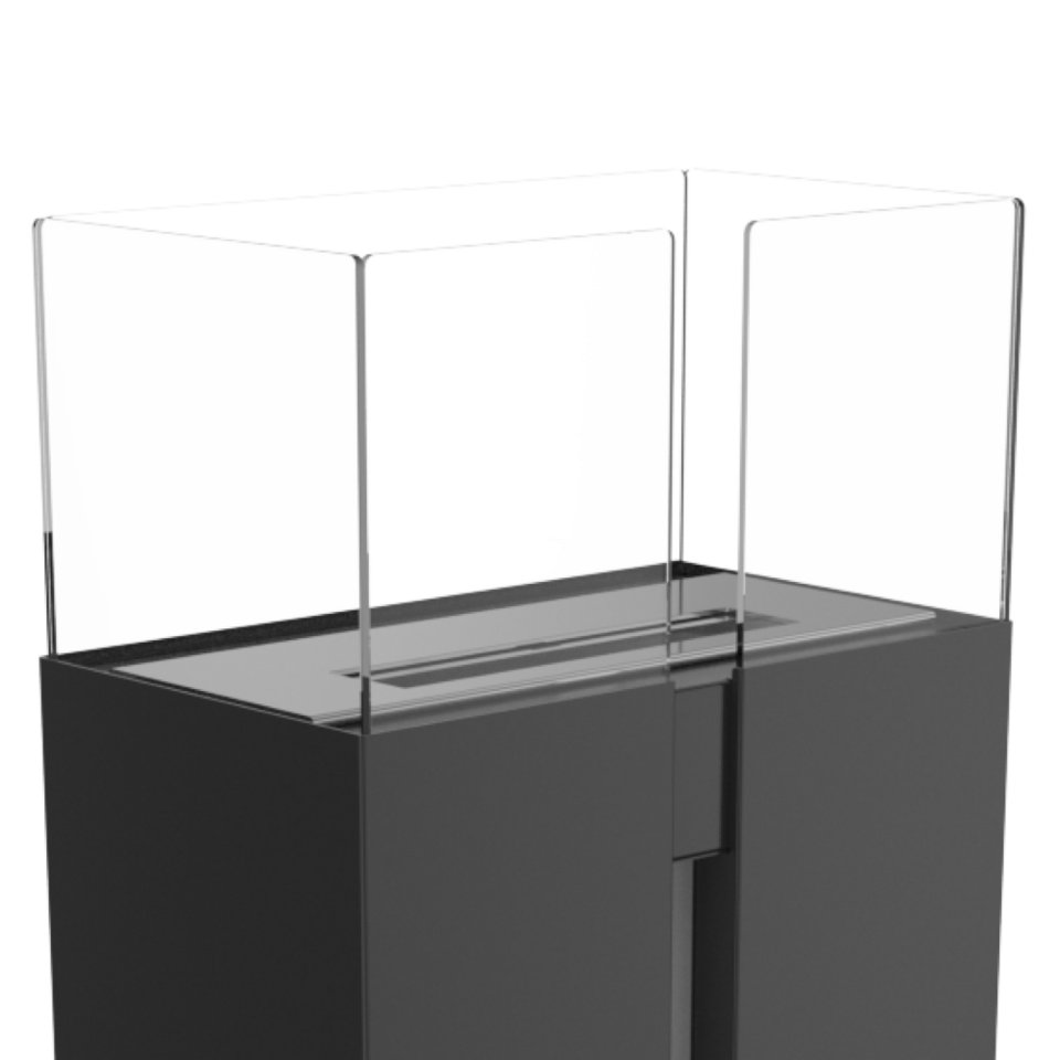 Скло для біокаміну ROMEO - заднє