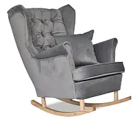 Мягкое кресло-качалка для дома BUJAK серый