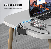 ORICO MH4PU-P USB3.0 концентратор USB hub розгалужувач чорний, фото 6