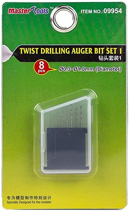 Набір міні свердел No1. 8 штук Ø 0,3-1,0 мм. MASTER TOOLS 09954