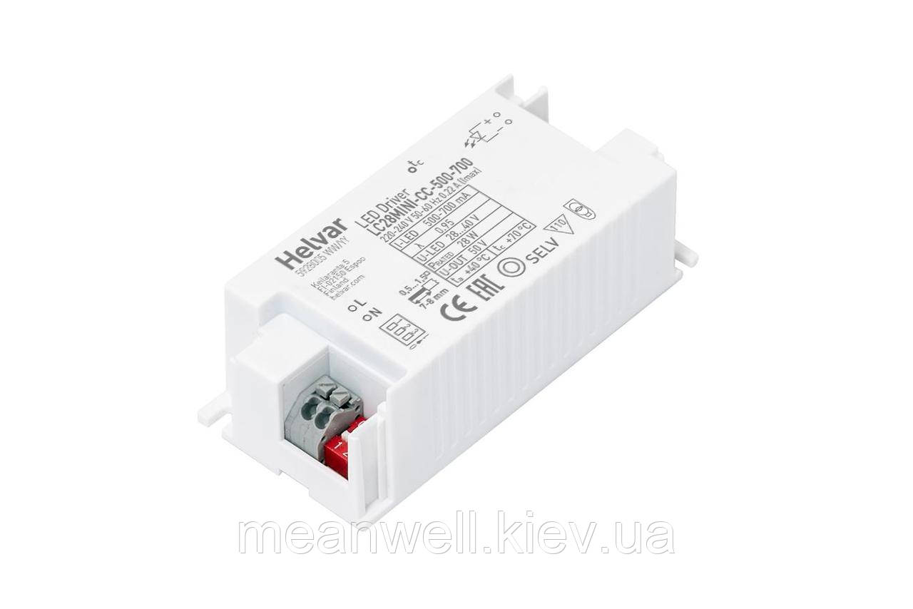 LC28MINI-CC-500-700 Helvar драйвери для світлодіодів, LED drivers 28 W, 28-40 VDC, 500 - 700 mA