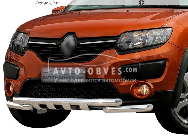 Захист бампера Renault Sandero Stepway 2013-2019 - тип: модельний, фото 1
