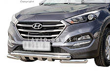 Захист бампера Hyundai Santa Fe 2013-2016 - тип: модельний