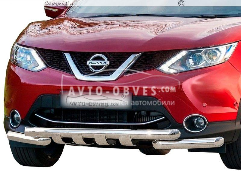 Захист бампера Nissan Qashqai 2014-2017 - тип: модельний, фото 1