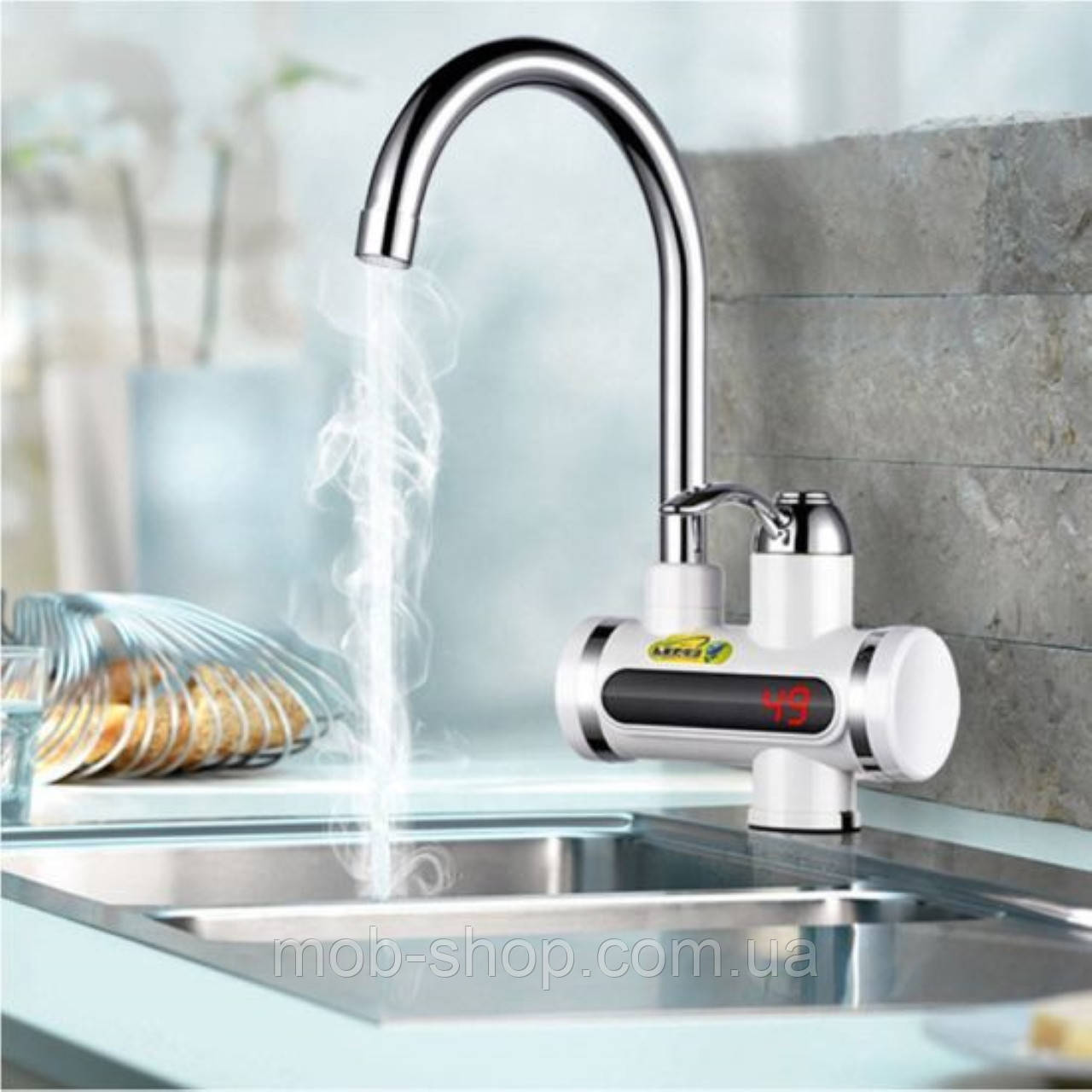 Проточний водонагрівач із LCD екраном Instant Electric Heating Water Faucet бойлер кран для кухні