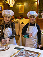 Комплект дитячий Latte Junior 7-12 років | Фартух + Ковпак + Нарукавники Біло-бежевий, фото 3