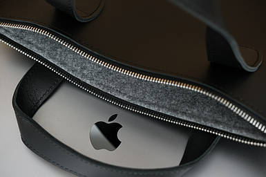 Чохол для MacBook Дизайн №43 з натуральної шкіри колір Чорний