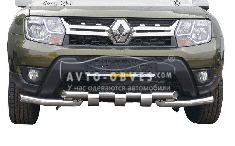 Захист бампера Renault Duster 2010-2017 - тип: модельний, фото 1