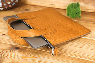 Чохол для MacBook Дизайн №43 з натуральної шкіри колір Бруштин відбиток №2