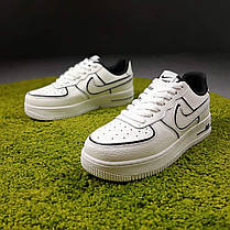 Жіночі кросівки Nike Air Force 1 '07 білі з чорним, фото 3