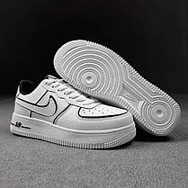 Жіночі кросівки Nike Air Force 1 '07 білі з чорним, фото 3