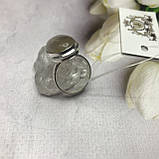 Волосиста кварц кільце з каменем кварц волосиста в сріблі розмір 18,3 регул-ся. Індія, фото 6