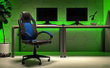 Крісло комп'ютерне Chase blue-синє геймерське, фото 7