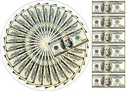 Долар віяло 2 Вафельна картинка 