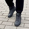Чоловічі зимові кросівки Nike Black Winter черевики Найк чорні шкіряні високі, фото 4
