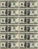 Долар 12 шт. Вафельна картинка 