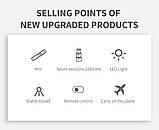 Селфі палиця/трипод/штатив з підсвіткою і пультом 360° вертикальна/горизонтальна записка для Android/iOS Q02s, фото 9