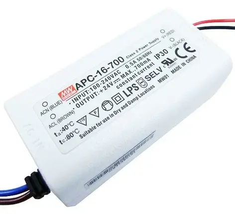 Блок живлення драйвер Mean Well 16W 9~24V 700mA APC-16-700, фото 2