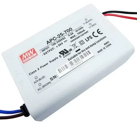 Блок живлення драйвер Mean Well 25W 11~36V 700mA APC-25-700, фото 2