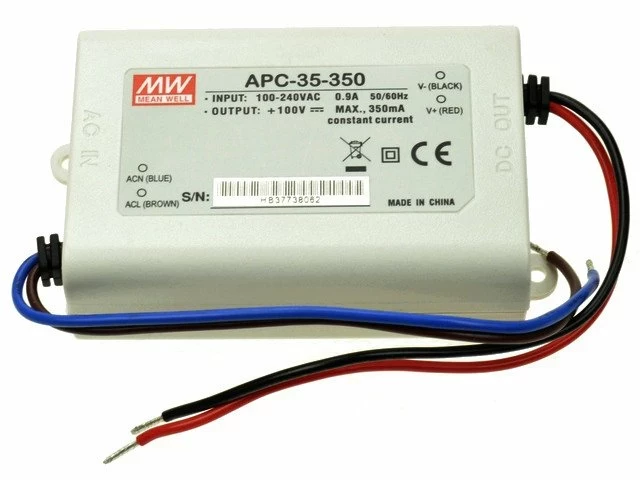 Блок живлення драйвер Mean Well 35W 28~100V 350mA APC-35-350