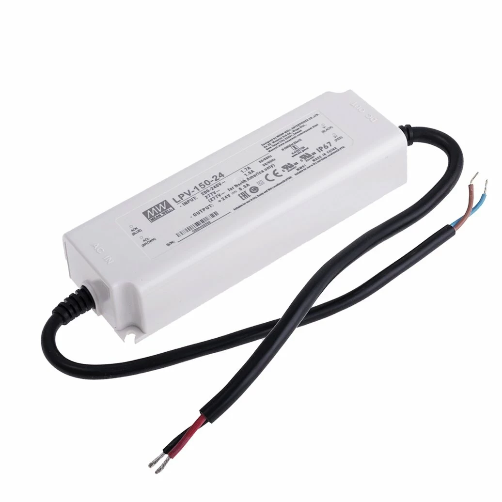 Блок живлення Mean Well 150W 24V 6.3A IP67 LPV-150-24