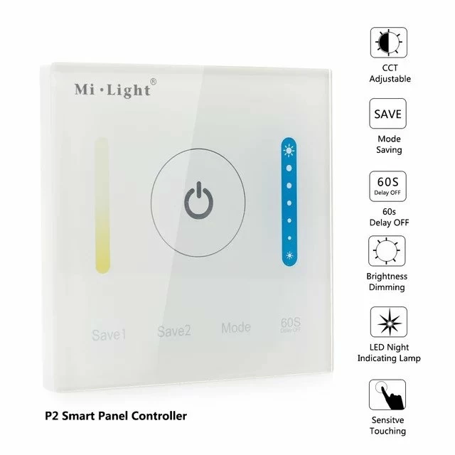 Настінний пульт дистанційного керування Mi-Light Smart Panel контролер (колірна температура) PL-2