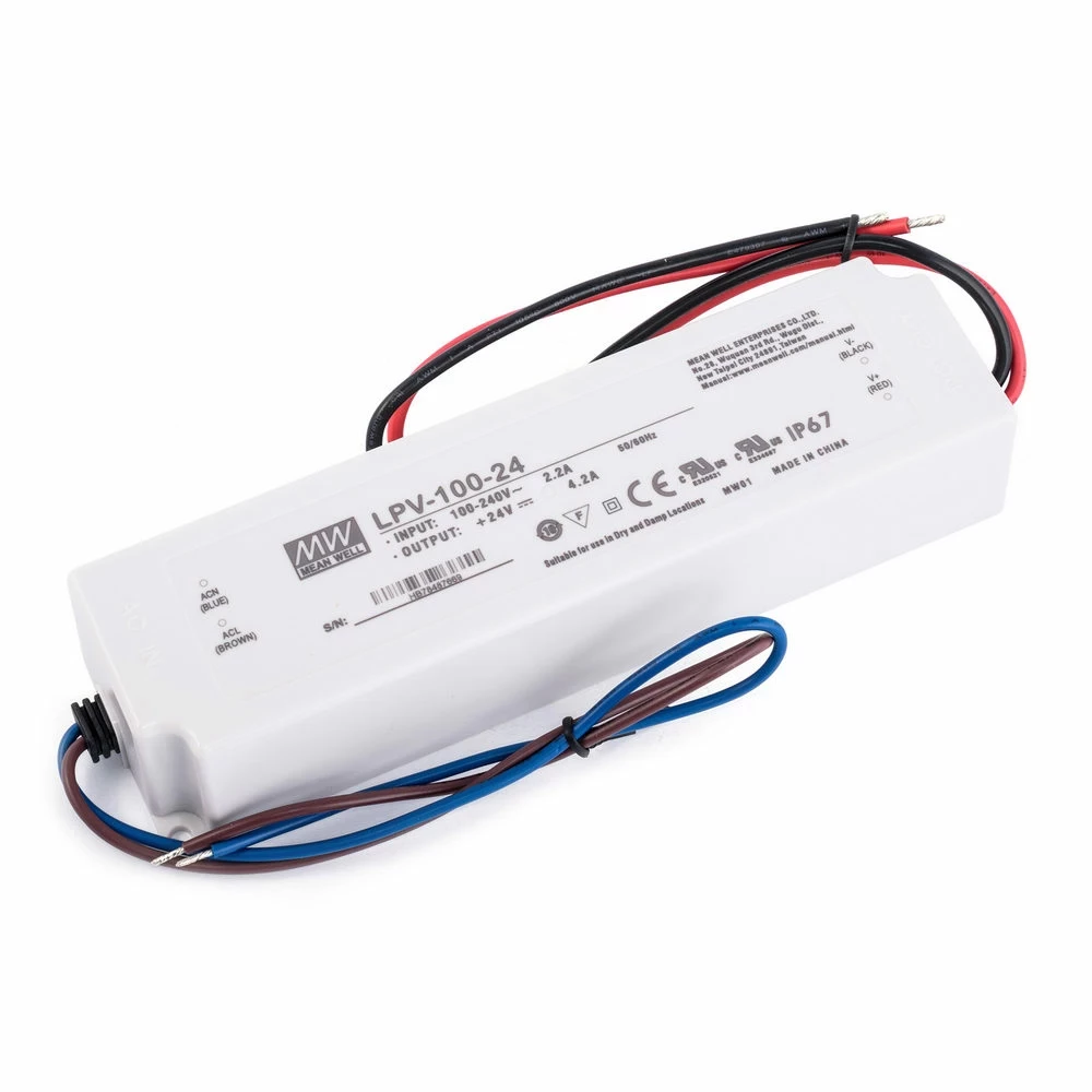 Блок живлення Mean Well 100W 4.2A 24V IP67 LPV-100-24