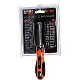 Набір біт з тримачем 21 елемент FasterTools (E987), фото 2