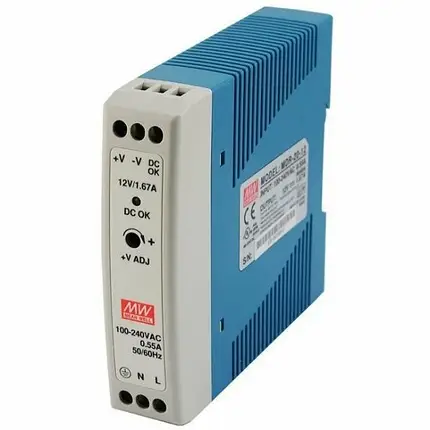Блок живлення Mean Well на DIN-рейку 20W 12V MDR-20-12, фото 2