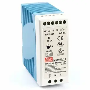 Блок живлення Mean Well на DIN-рейку 40W 3.33A 12V MDR-40-12, фото 2