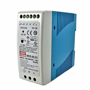 Блок живлення на DIN-рейку Mean Well 60W 2.5A 24V MDR-60-24, фото 2