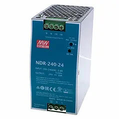 Блок живлення на DIN-рейку Mean Well 240W 24V NDR-240-24