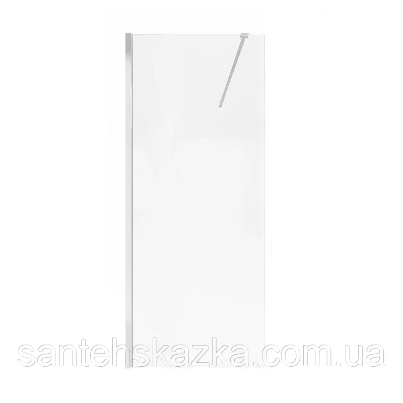 Душова перегородка Qtap Walk-In Standard CRM209.C8 90х190 см, скло Clear 8 мм, покриття CalcLess, фото 1