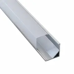 Комплект Biom профіль кутовий алюм. анод. ЛПУ16-2 LPU-16 A з розсіювачем LM-S16 ЛПУ-16А+LM-s16