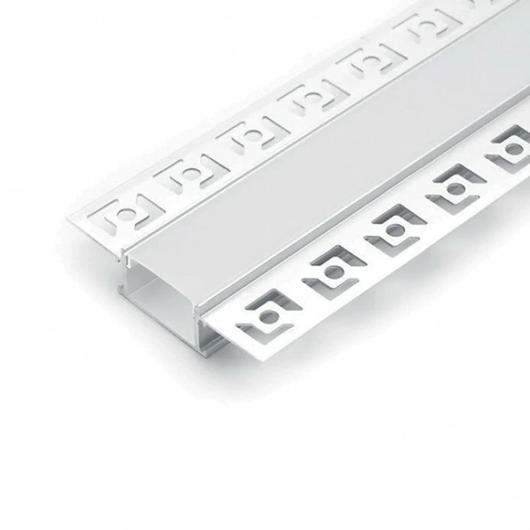 Профіль алюм. врізний прихований Feron CAB254 анод. із розсіювачем для LED стрічки 3м срібло 7405 (01836)